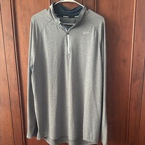 Nike Gray Heather Pullover with Subtle Swoosh